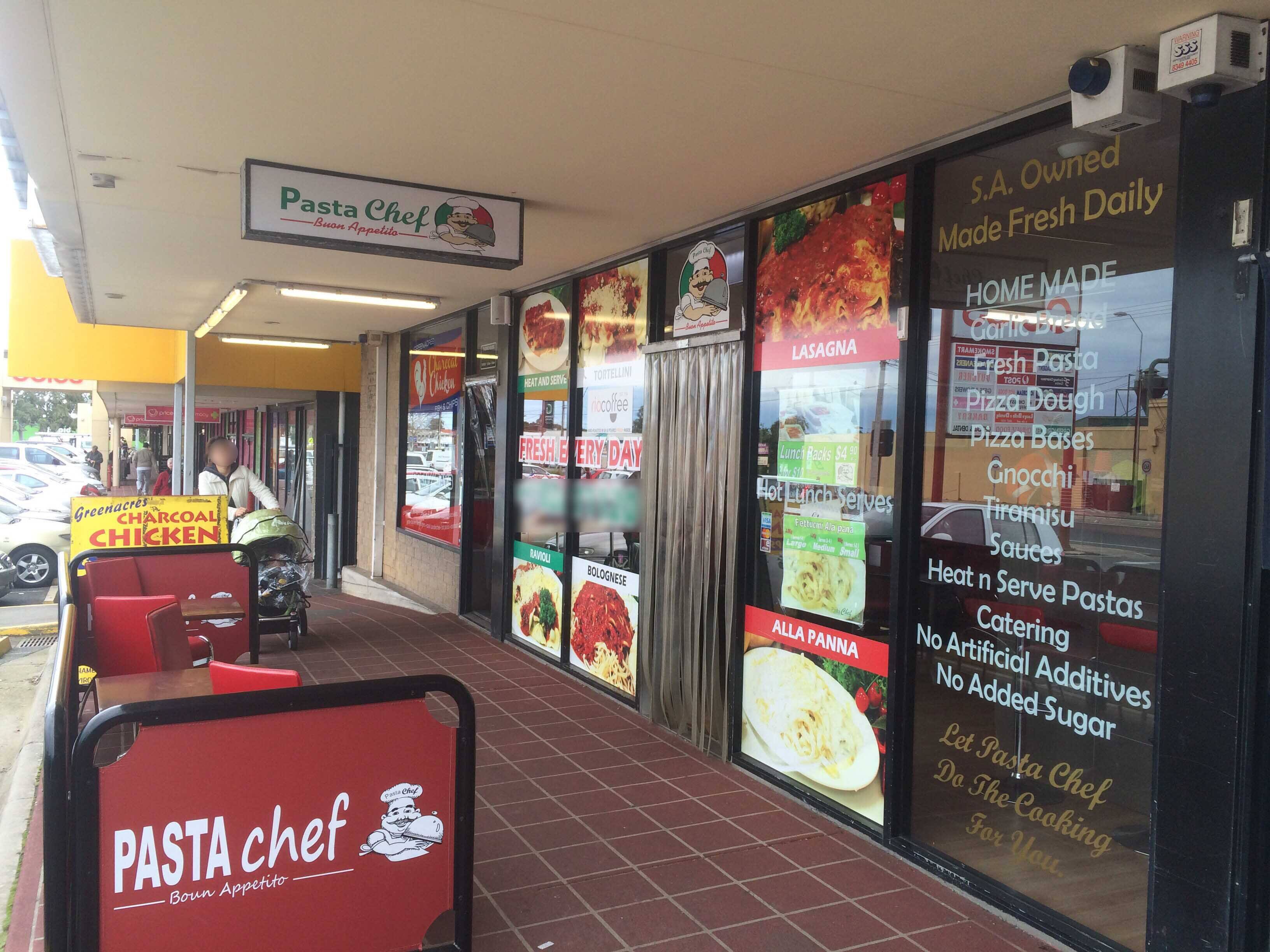 Menu of Pasta Chef, Greenacres, Adelaide