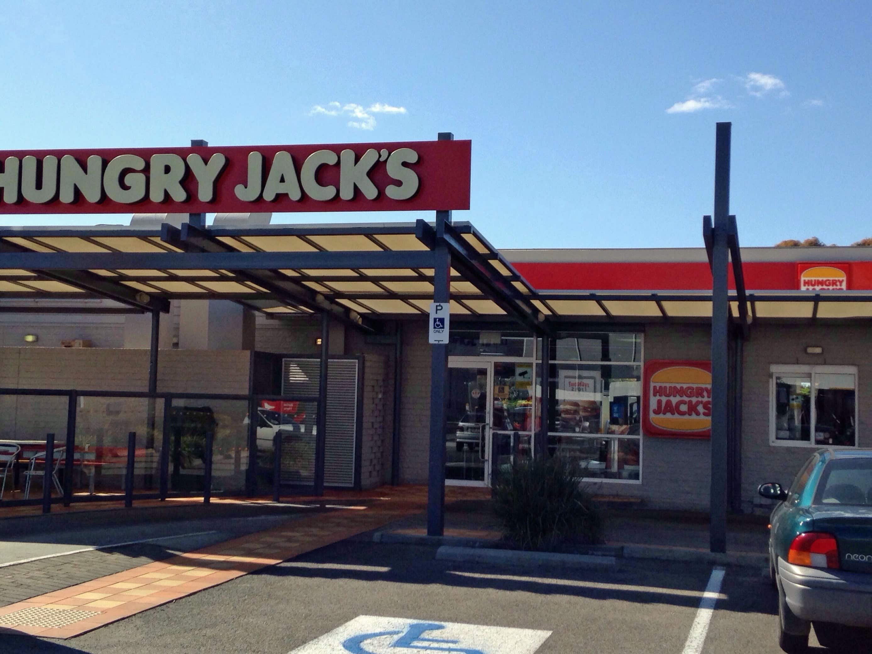 Menu of Hungry Jack's, West Lakes, Adelaide