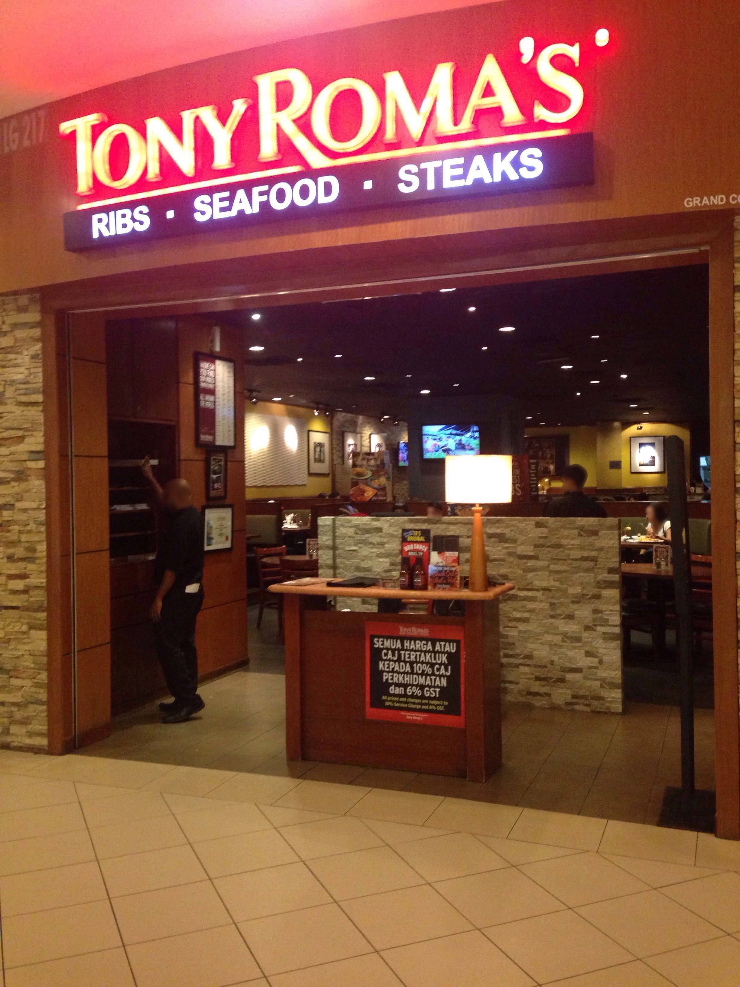Tony Roma S Menu Menu For Tony Roma S Mid Valley City Kuala Lumpur
