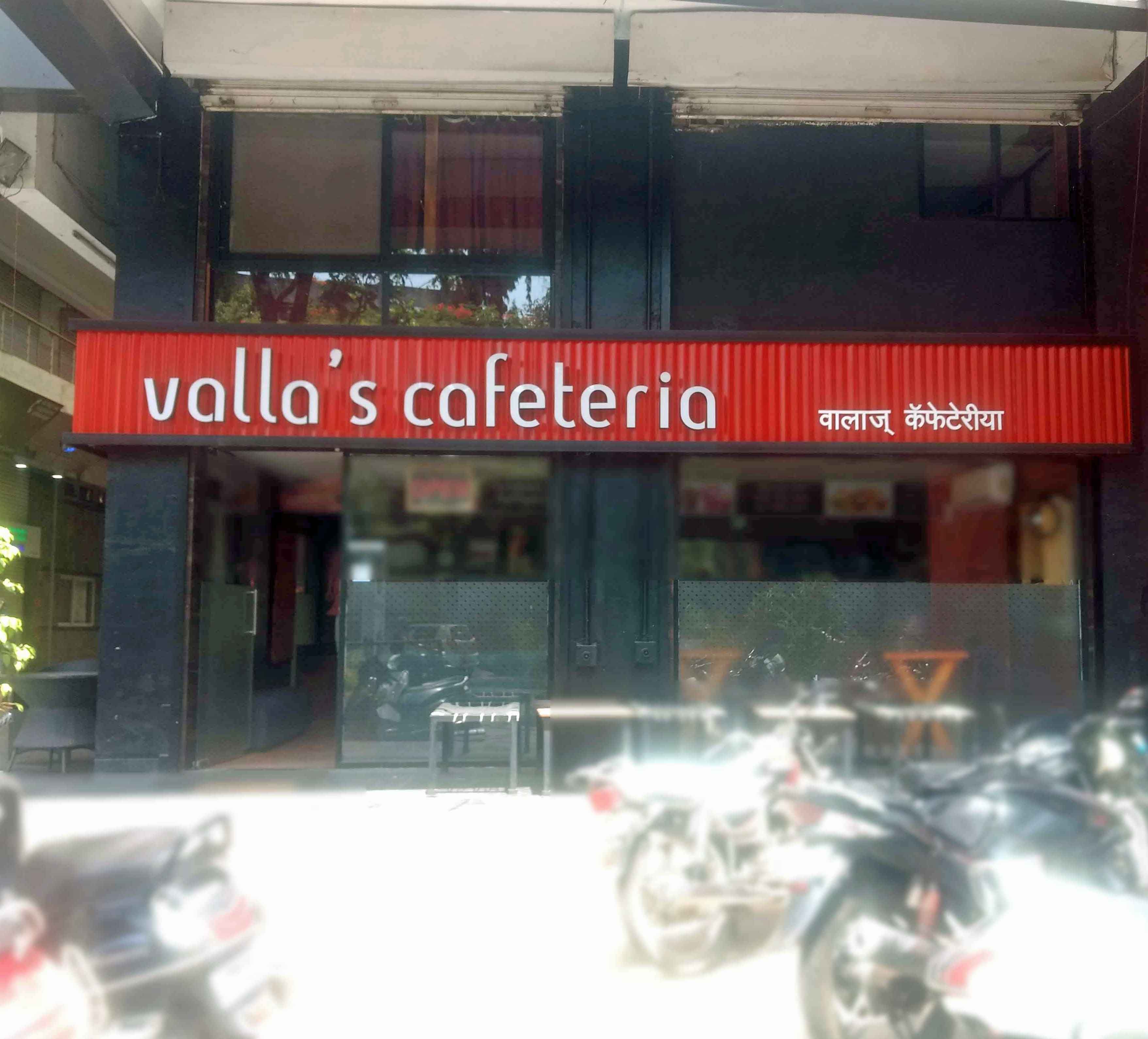 Menu of Valla's Cafeteria, College Road, Nashik