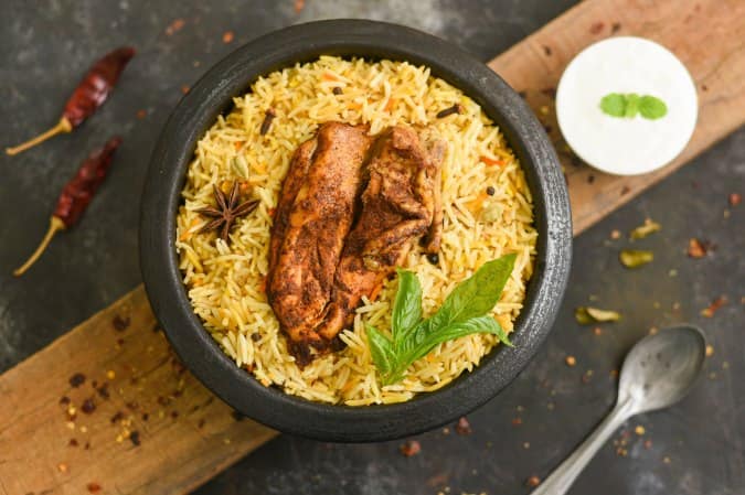 Moradabadi Hyderabadi Chicken Biryani