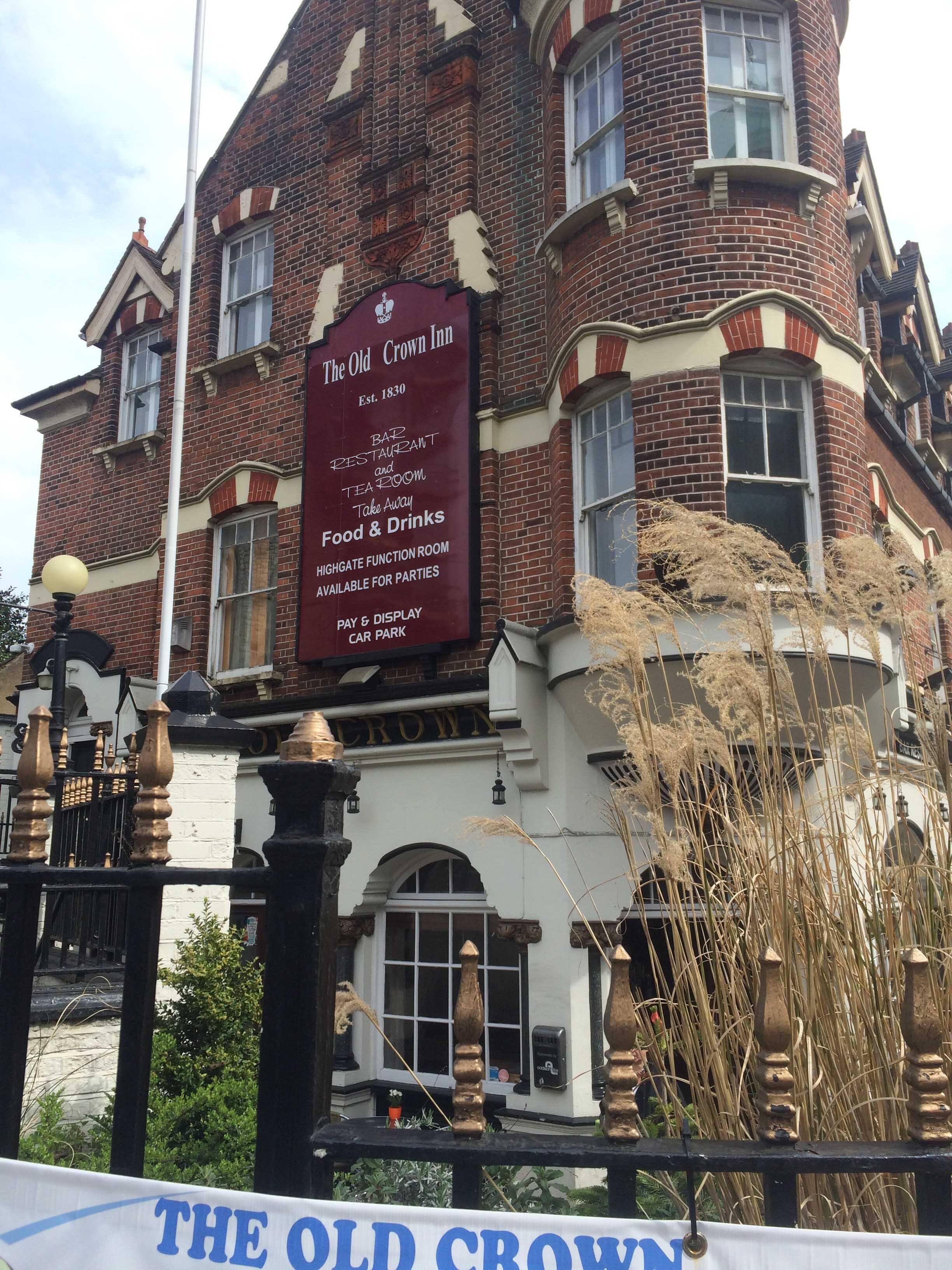 The Old Crown Inn Menu, Menu for The Old Crown Inn, Highgate, London