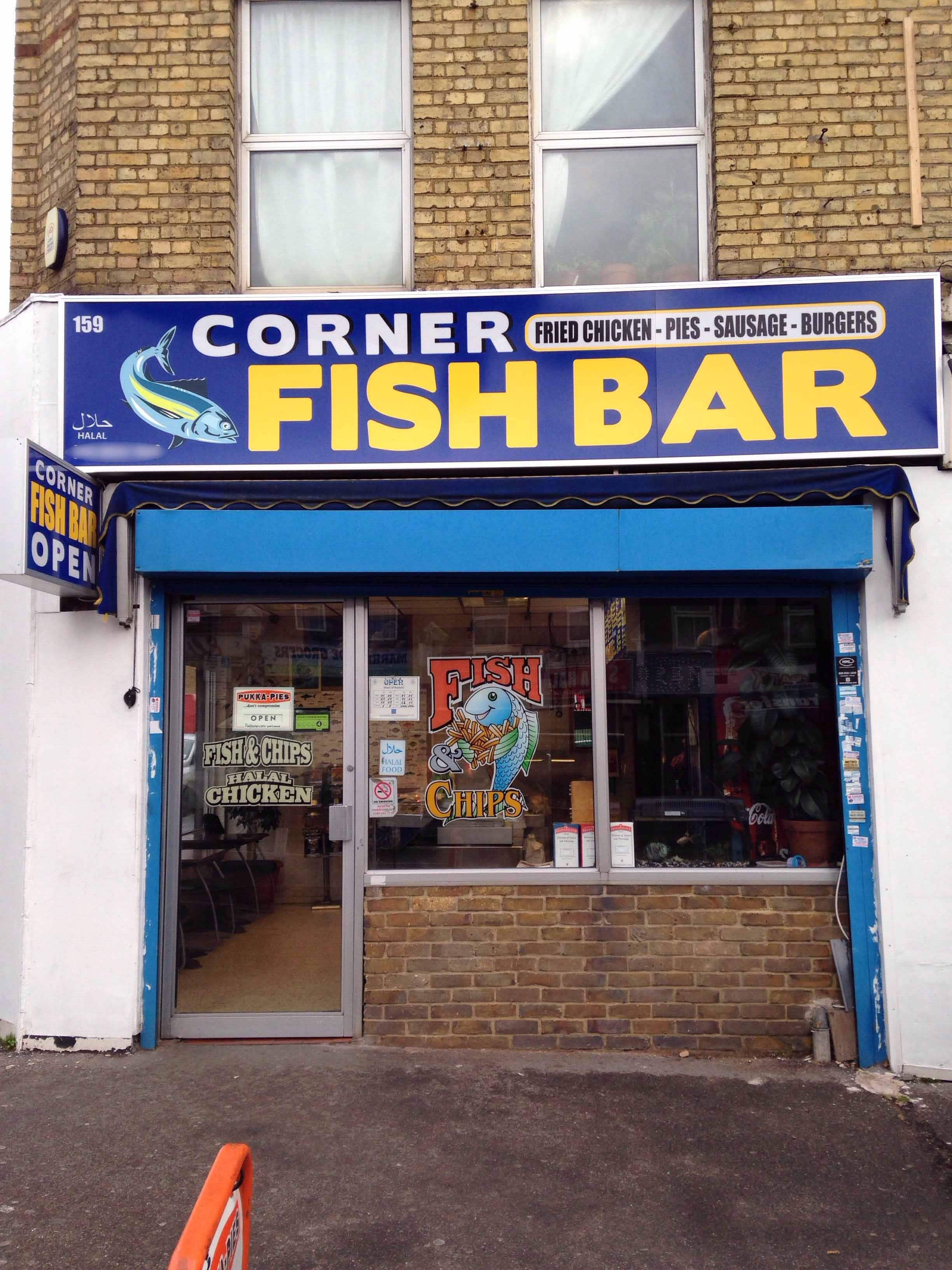 Menu of Corner Fish Bar, South Norwood, London