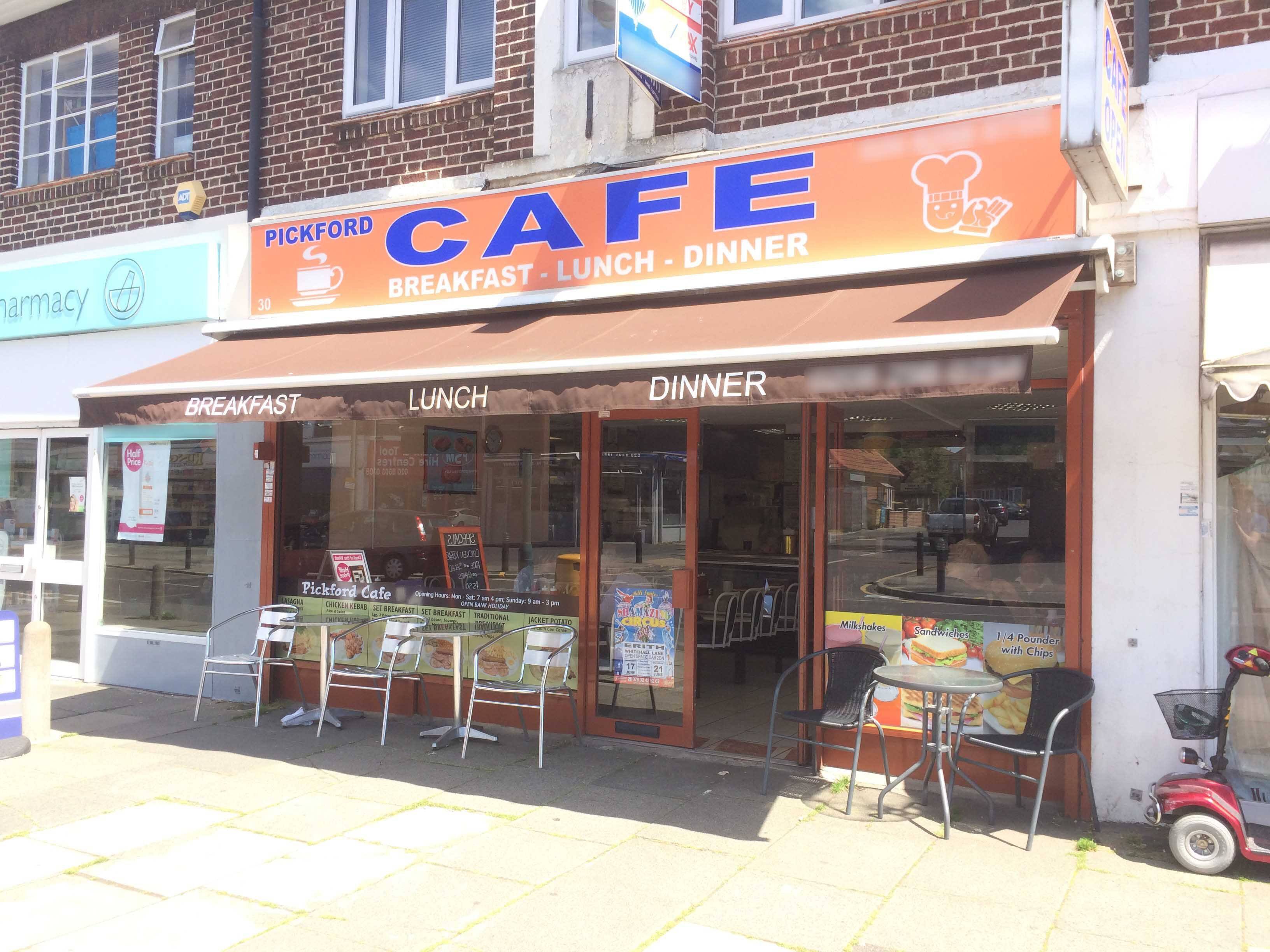 Menu of Pickford Cafe, Bexleyheath, London