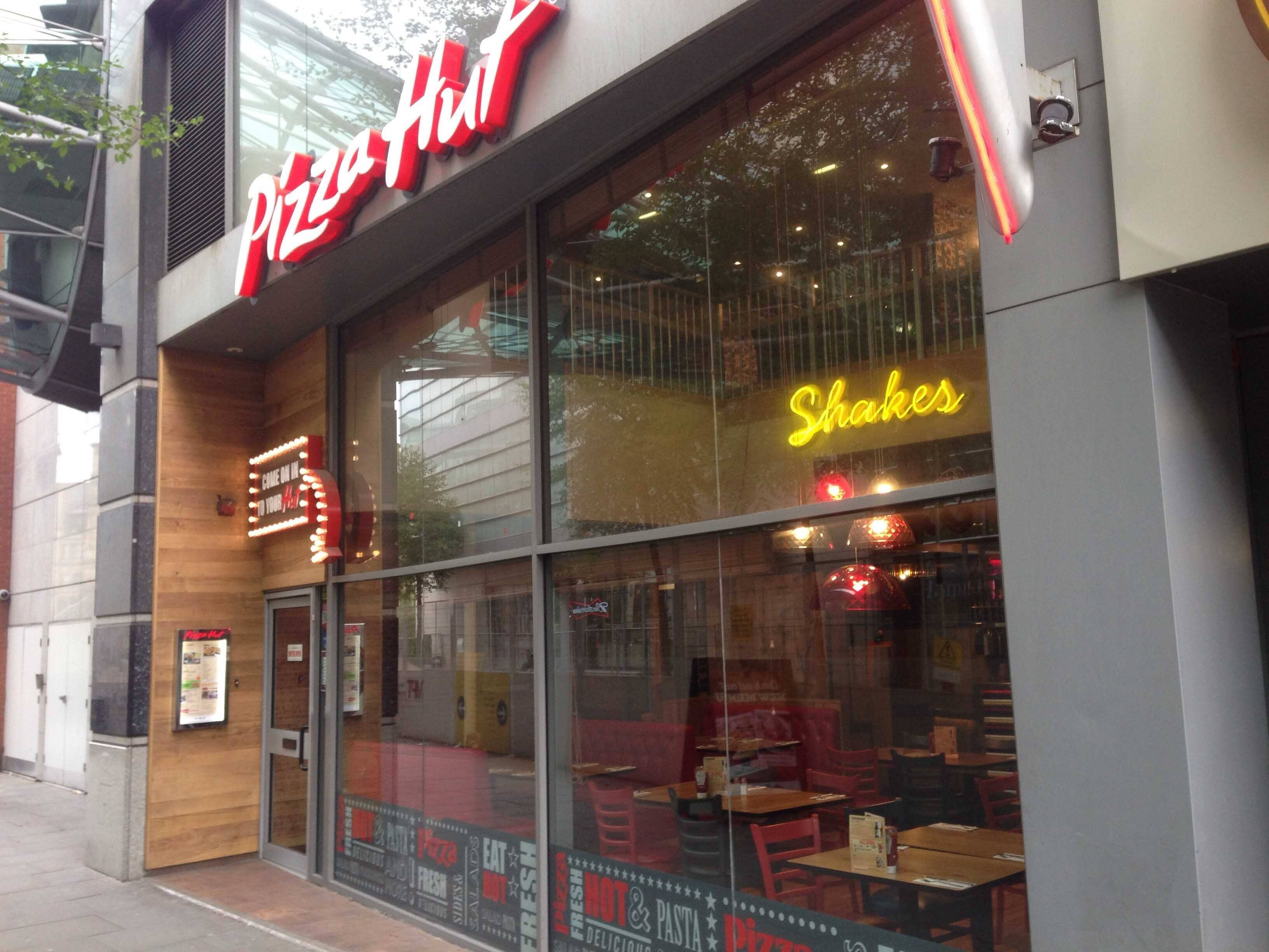 Menu of Pizza Hut, Arndale Mall, Piccadilly, Manchester