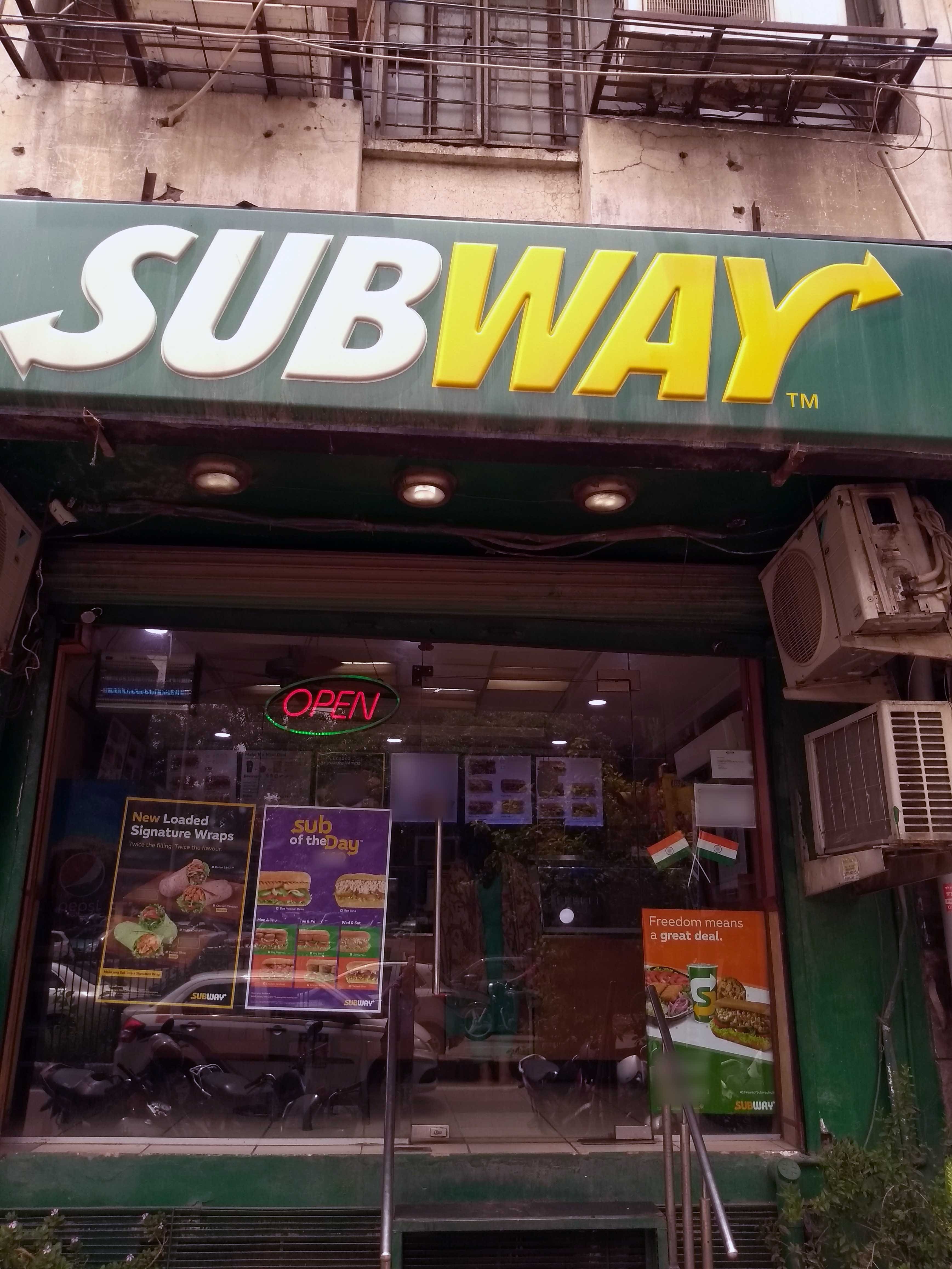 Subway Menu, Menu for Subway, East Patel Nagar, New Delhi