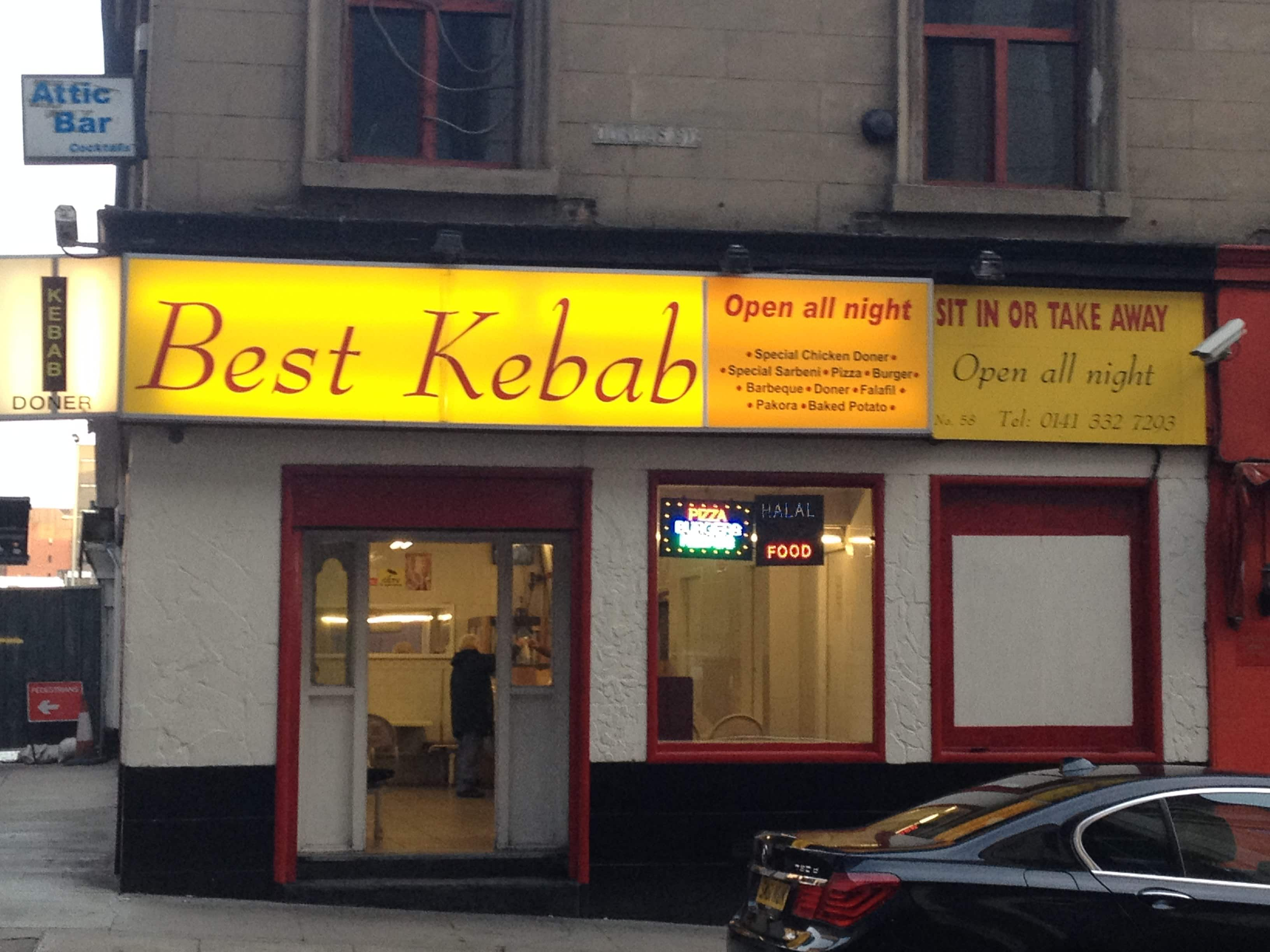 Menu Of Best Kebab Dundas Street City Centre Glasgow