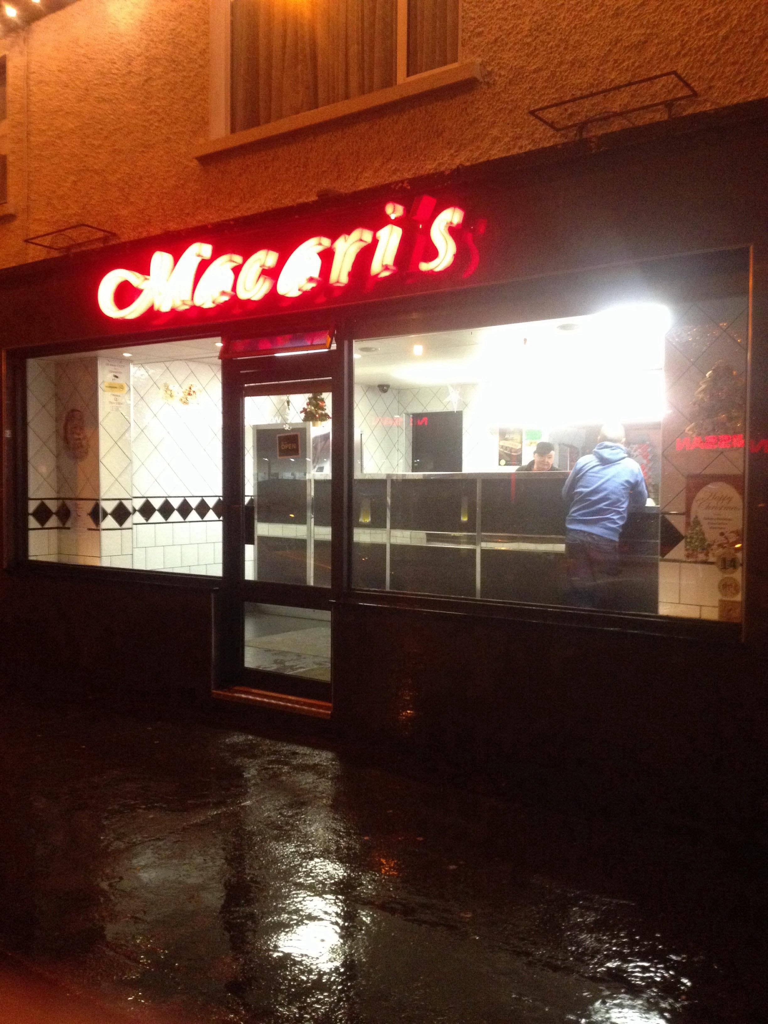 Menu of Macari's, Raheny, Dublin