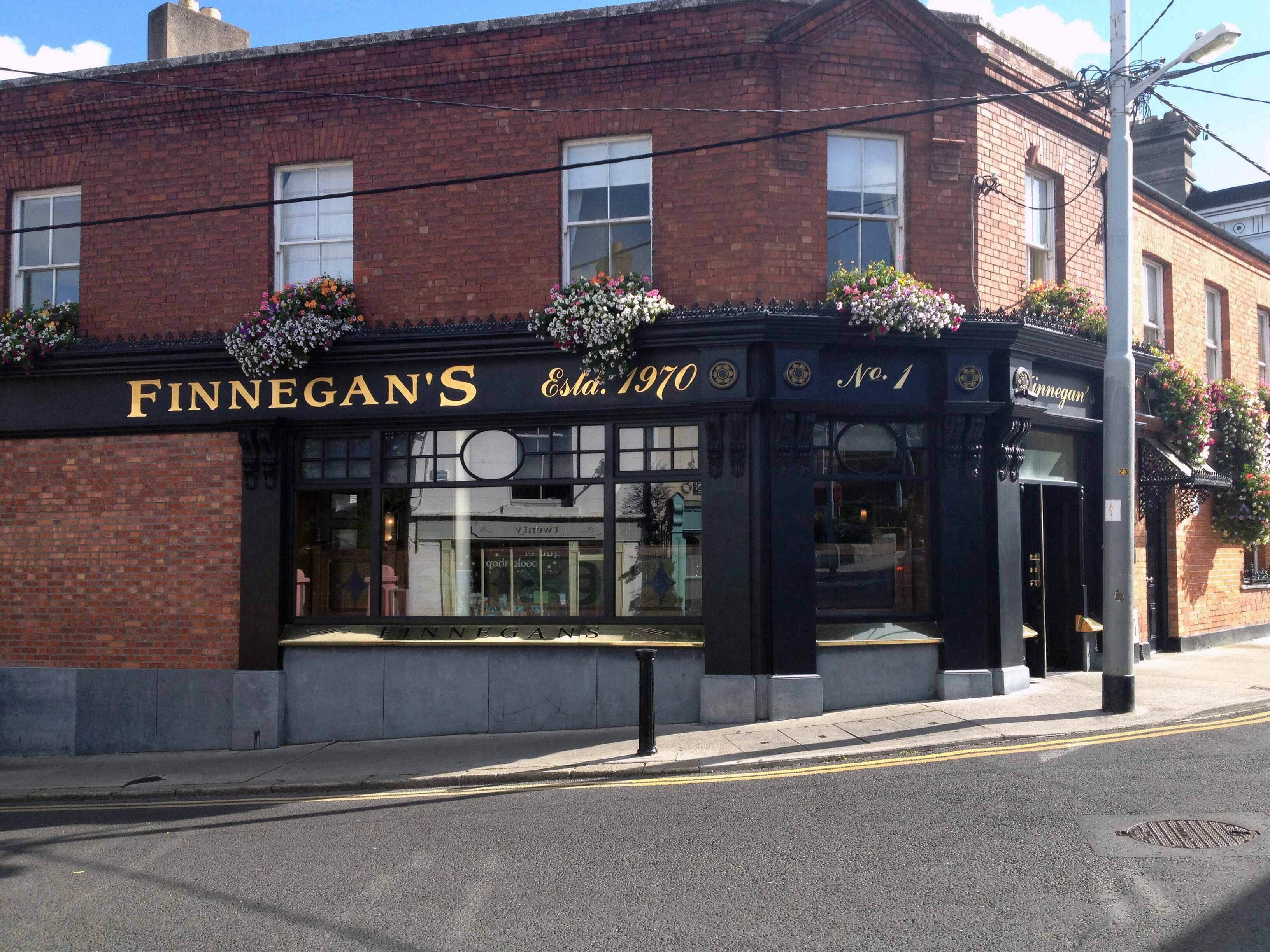 Menu of Finnegan's, Dalkey, Dublin