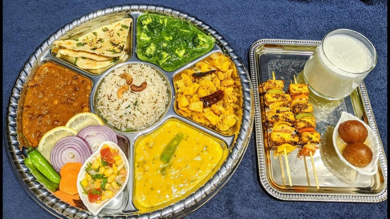 Indian vegetarian thali