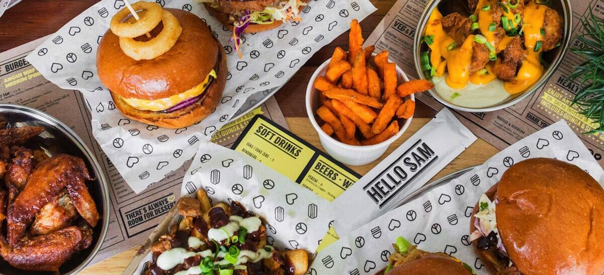 Hello Sam Burgers Menu, Menu for Hello Sam Burgers, South Yarra, Melbourne