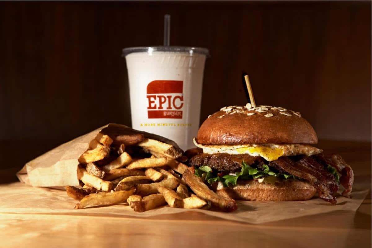 Menu of Epic Burger, South Loop, Chicago