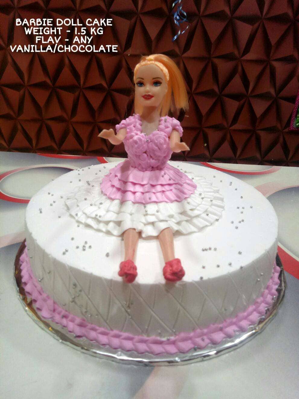 barbie doll cake monginis price