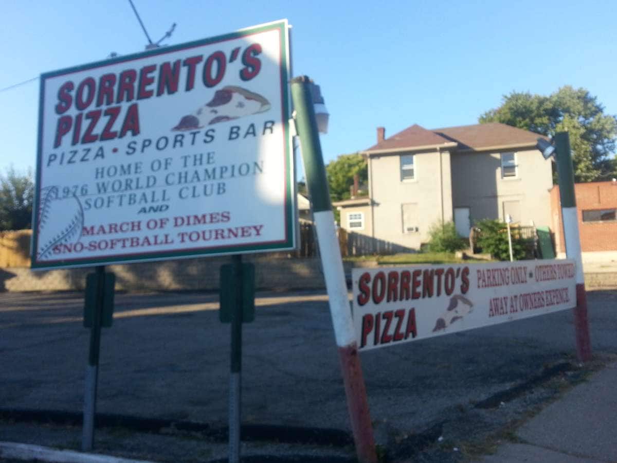 Menu of Sorrento's Pizzeria, Norwood, Cincinnati