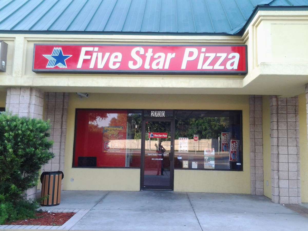 Menu of Five Star Pizza, Sarasota, Tampa Bay