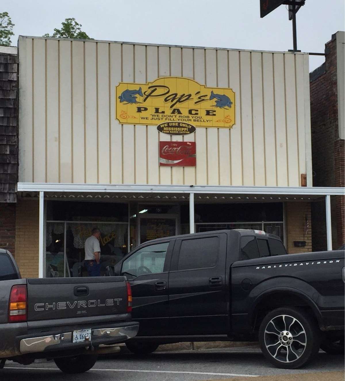 Menu of Pap's Place, Ackerman, Ackerman