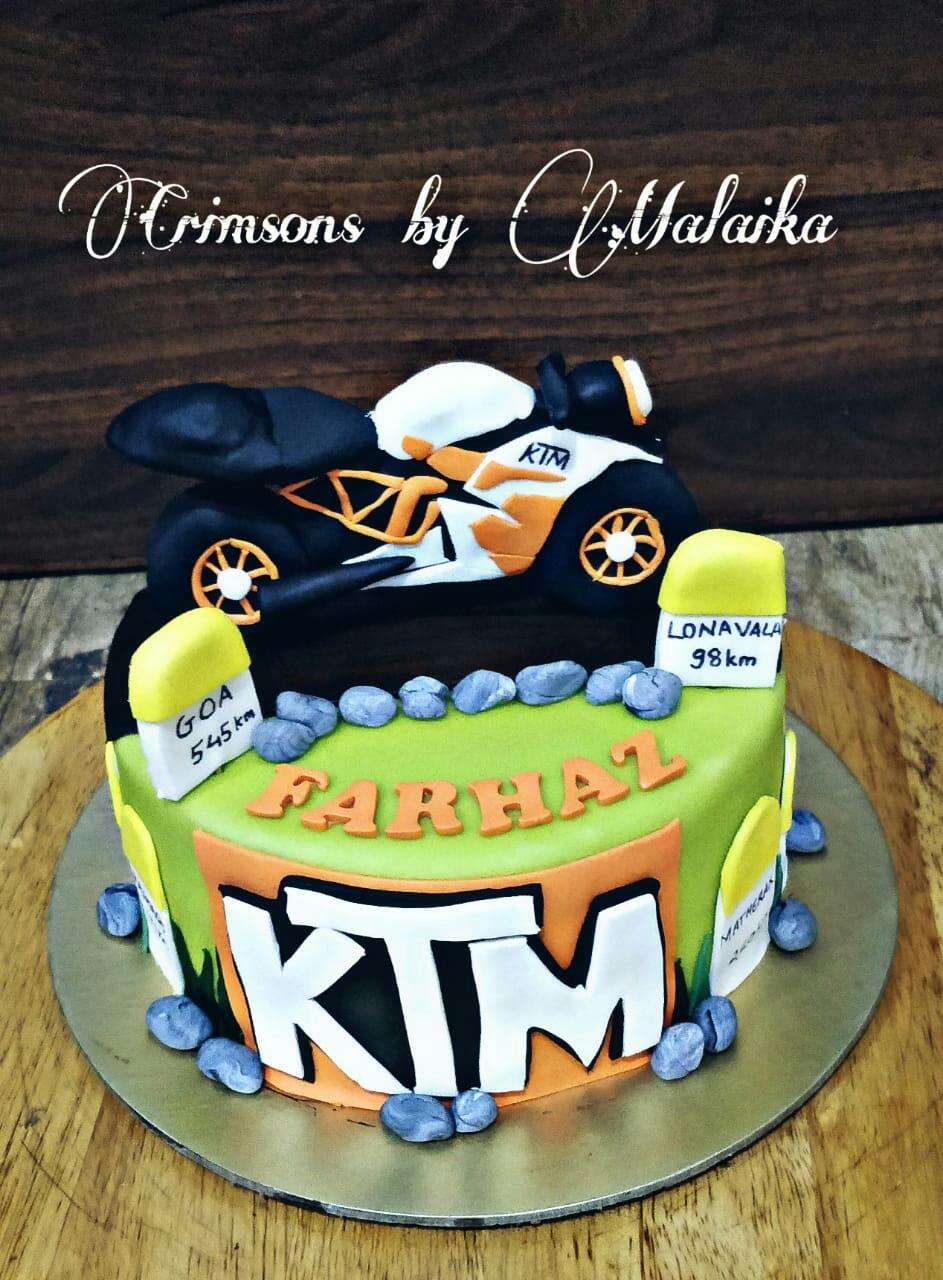 KTM DUKE BIKE CAKE | Bike cakes, Cake design, Cake designs