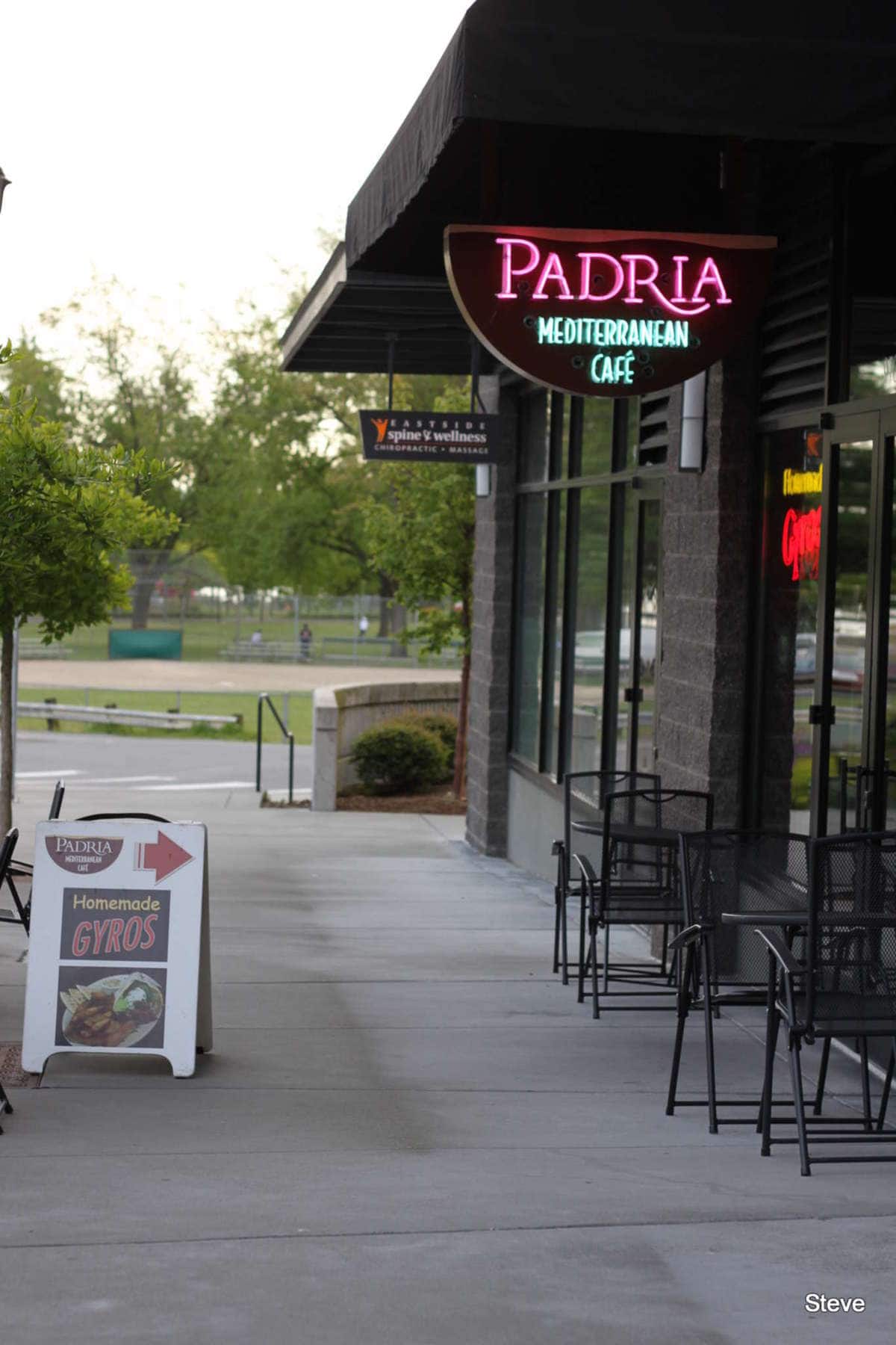 Menu of Padria Mediterranean Restaurant, Kirkland, Kirkland