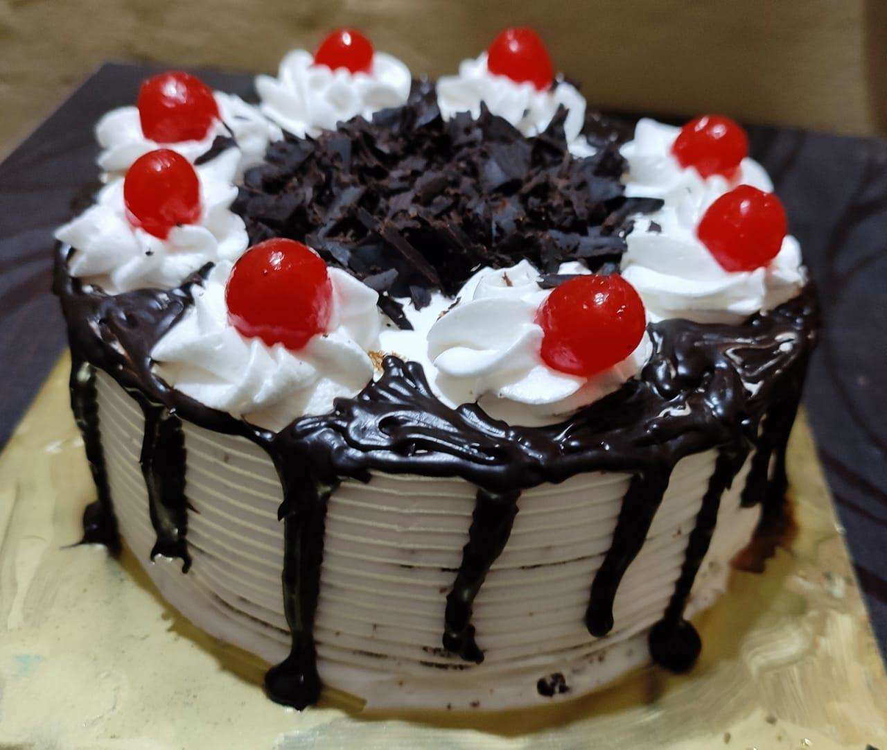 ❤️ Red White Heart Happy Birthday Cake For Shivansh