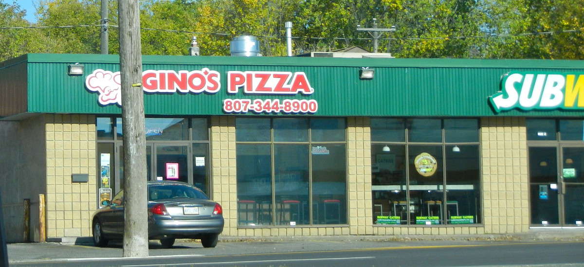 Menu of Gino's Pizza, Thunder Bay, Thunder Bay