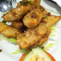 Malaysian "Prawns" in a salt & pepper sorta-spiced batter  - DELICIOUS!!! Can\'t wait to have them again! (from Banquet A) - Vegie Mum's photo
