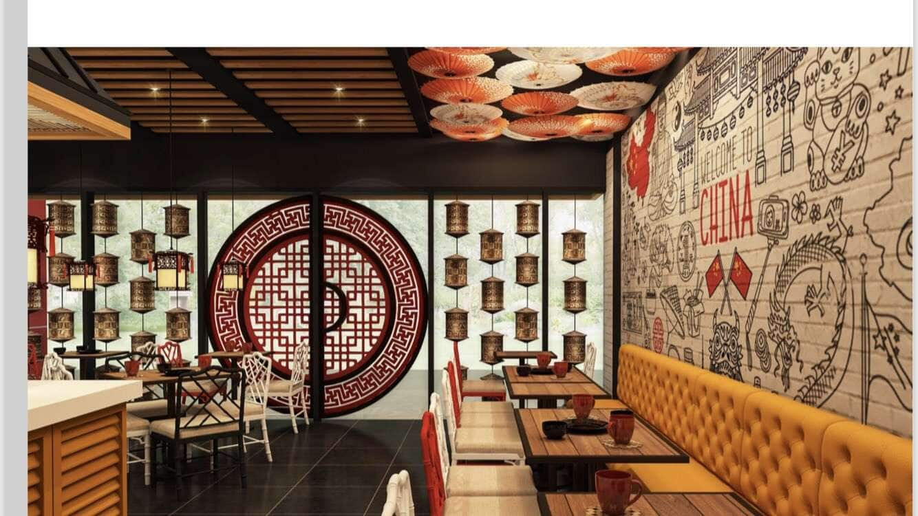 China deals wall restaurant