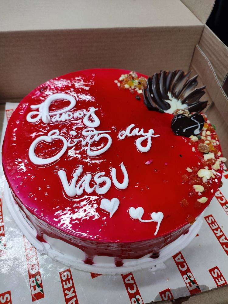 Happy Birthday Vasu Cake Candle - Greet Name