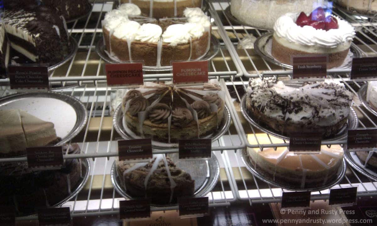 Menu of The Cheesecake Factory, The Strip, Las Vegas