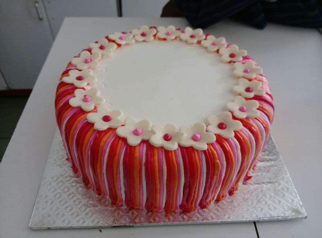 Blue & Pink Rosette Gender Reveal Cake – Bites from heaven