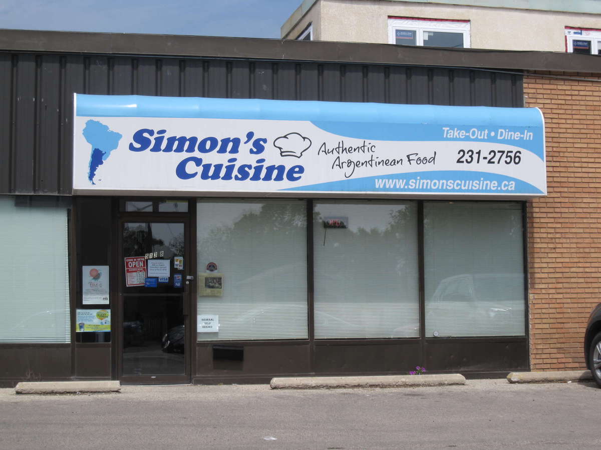 Menu of Simon's Cuisine, St. Vital, Winnipeg