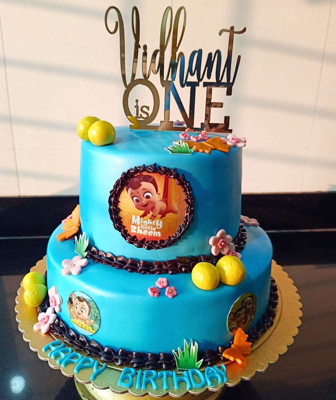 Mighty Bheem cake for 1st birthday - Decorated Cake by - CakesDecor