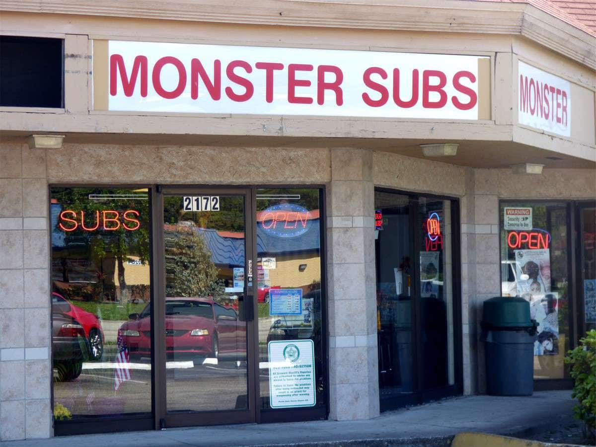 Menu of Monster Subs, Oakland Park, Miami
