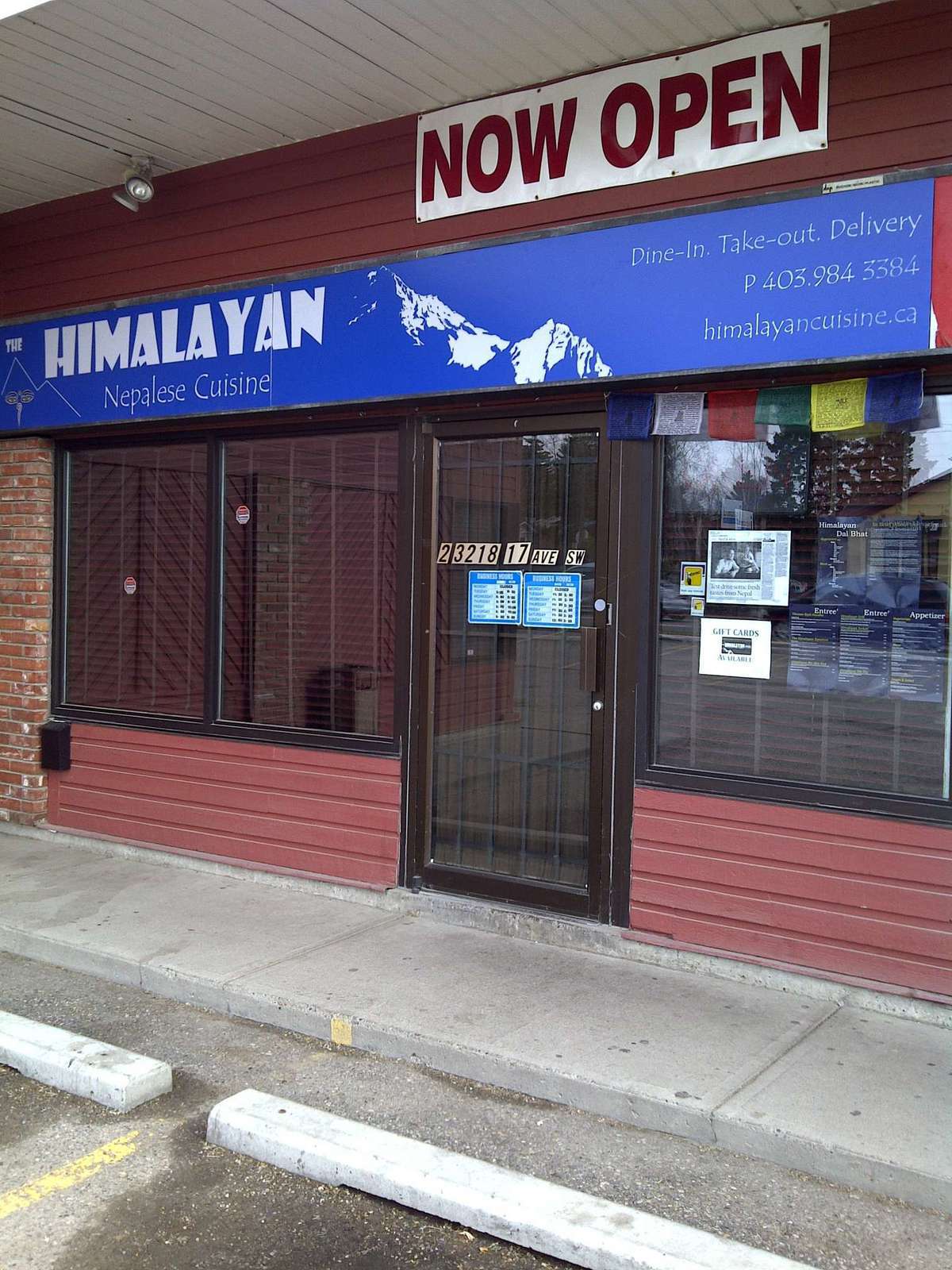 The Himalayan Menu, Menu for The Himalayan, 17th Ave SW, Calgary