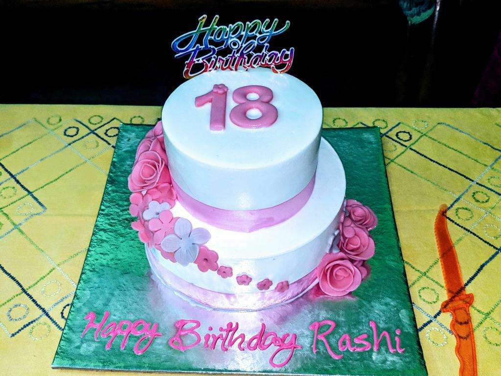 Happy Birthday Rashi Cake Man - Greet Name