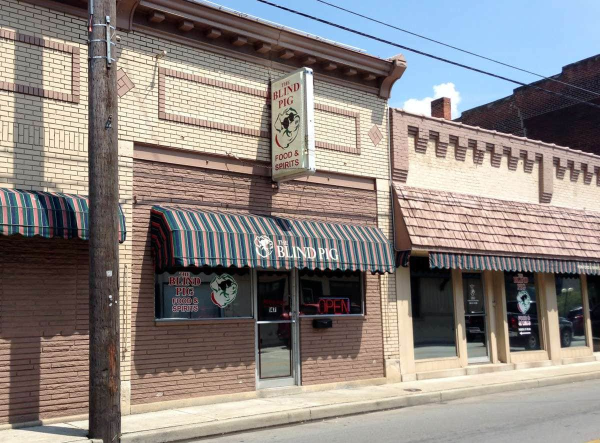 Menu Of The Blind Pig, Greenwood, Indianapolis