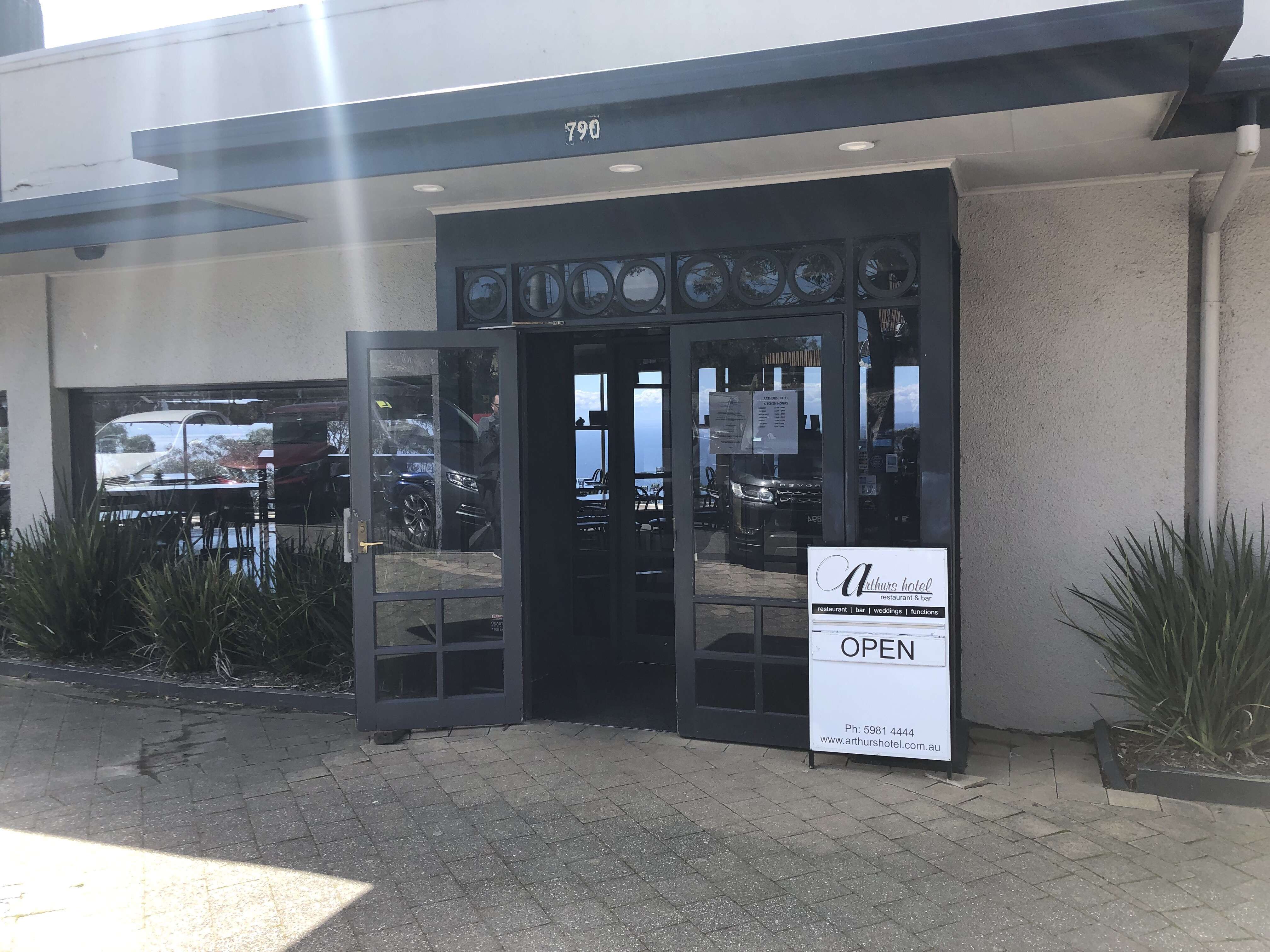 Menu of Arthurs Hotel, Arthurs Seat, Mornington Peninsula