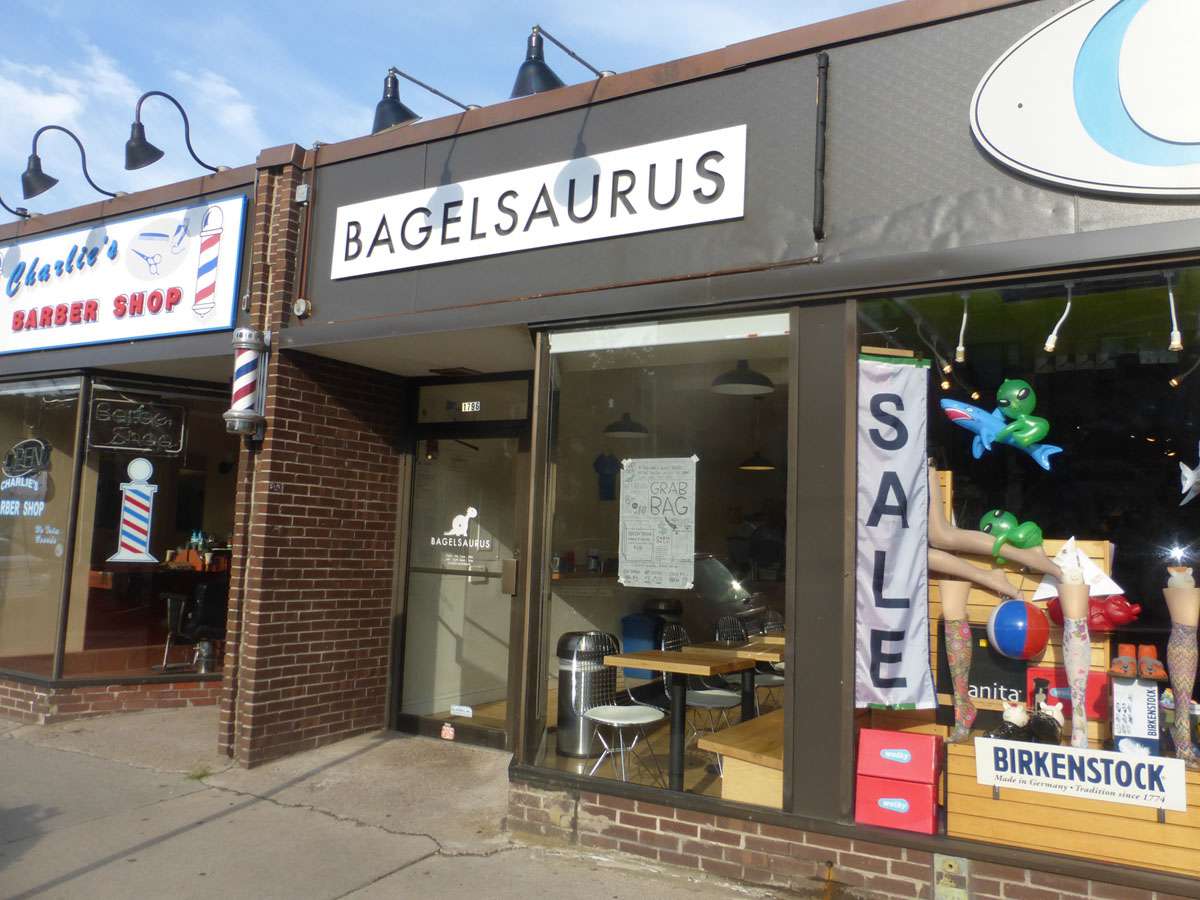 Menu Of Bagelsaurus, Cambridge, Boston