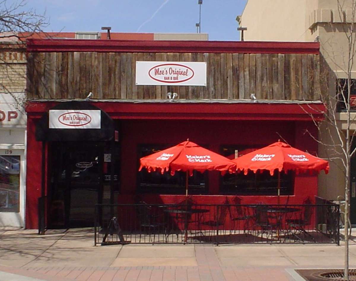 Menu of Moe's Original Bar B Que, Fort Collins, Northern Colorado