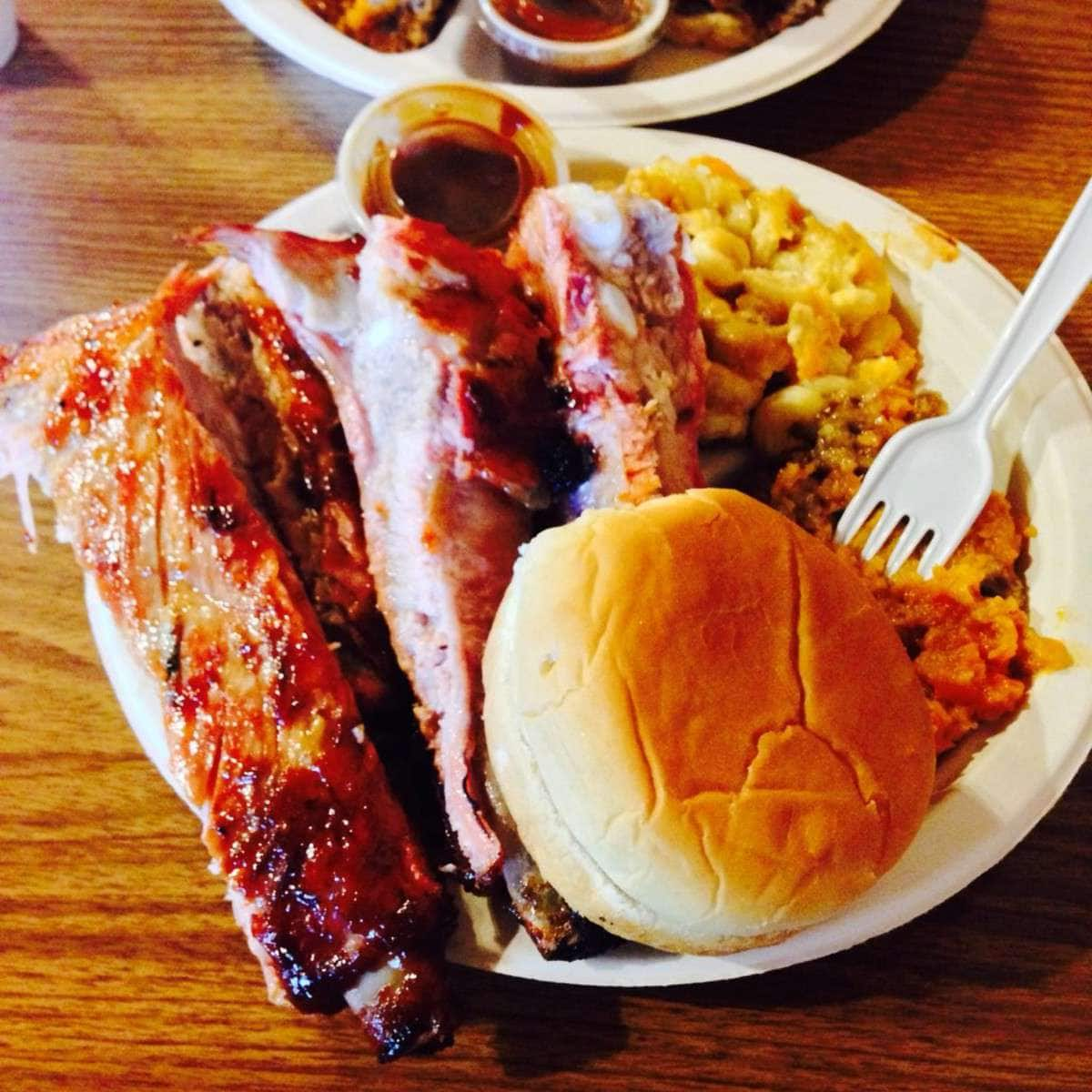 Authentic Southern barbecue at Sims Bar-B-Que.