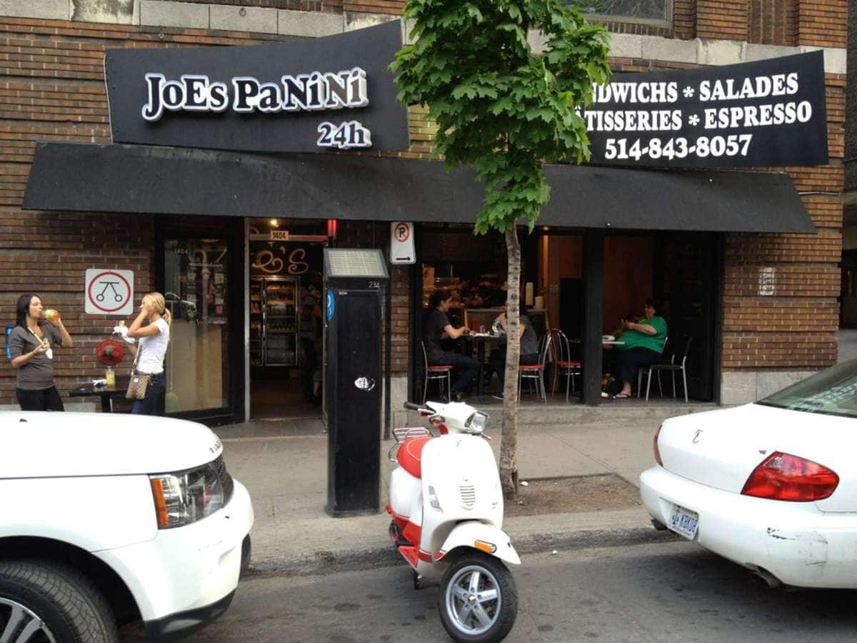 Menu of Joe's Panini, Golden Square Mile, Montreal