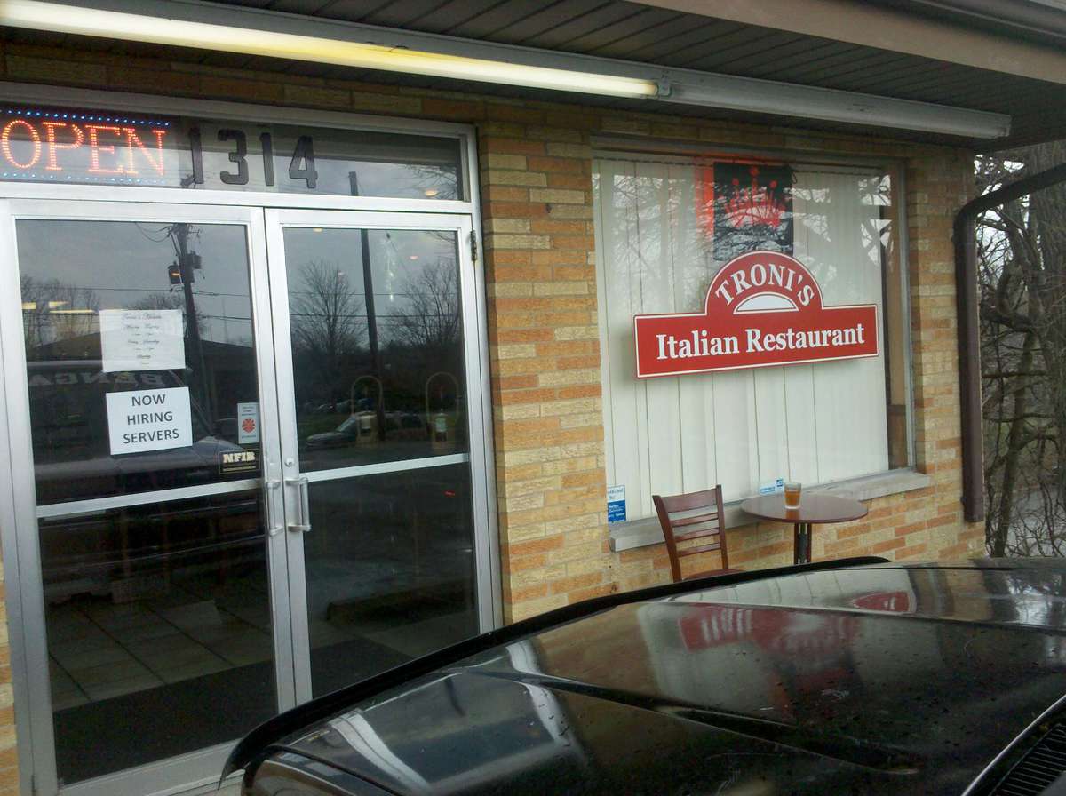 Menu of Troni's Pizza & Restaurant, Kettering, Dayton