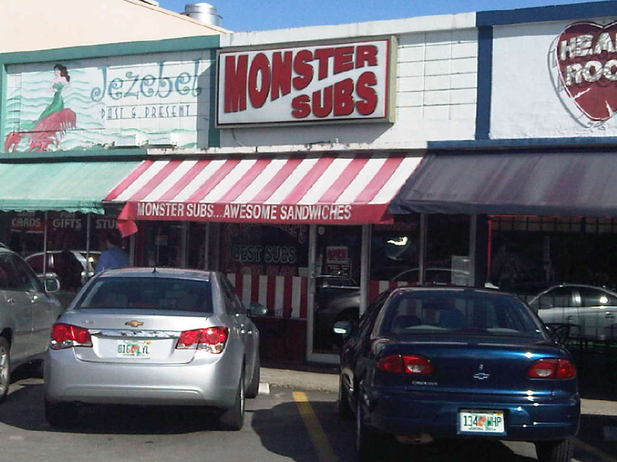 Menu of Monster Subs, Fort Lauderdale, Miami