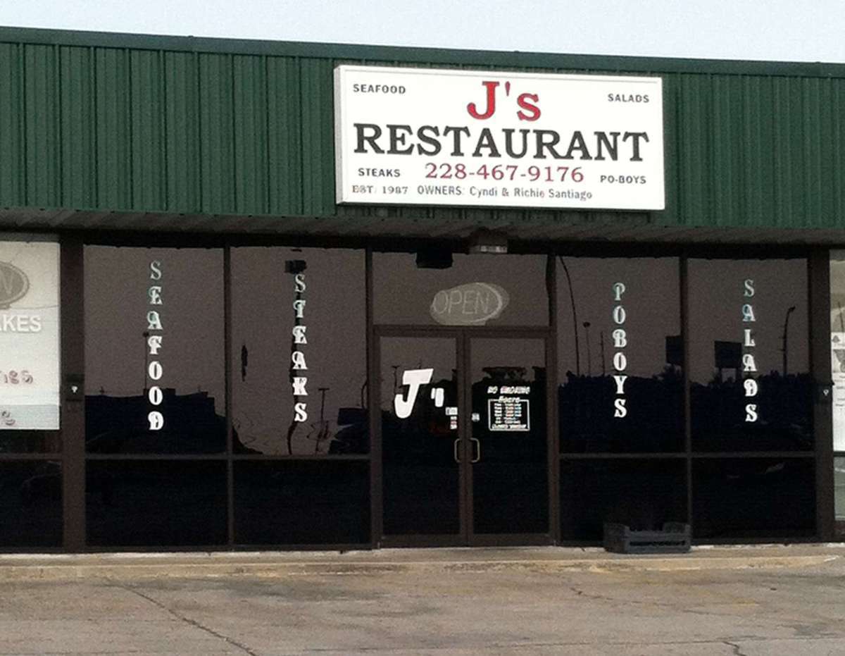 Menu of J's Restaurant, Waveland, Gulfport