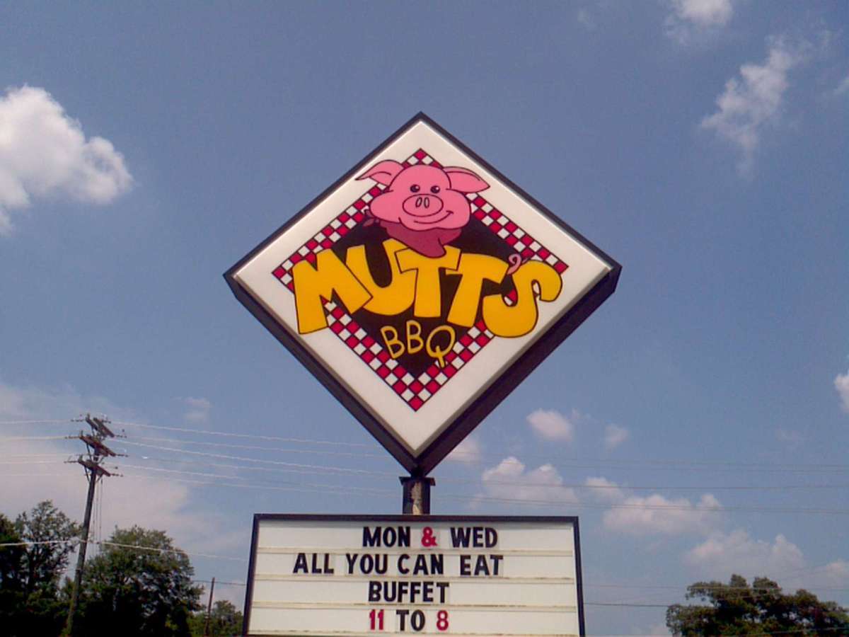 Menu of Mutt's BBQ, Greer, Greenville