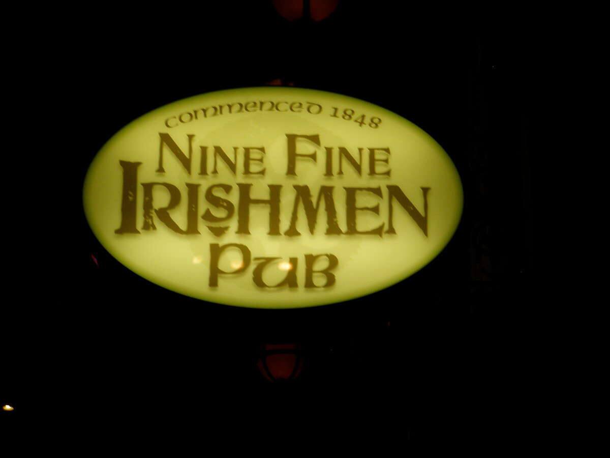 Menu of Nine Fine Irishmen, The Strip, Las Vegas
