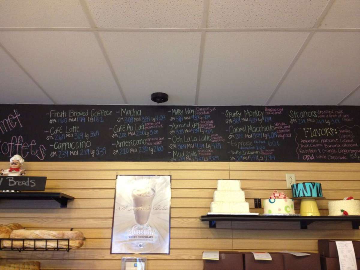 Menu of Bakers Sweets, Sumter, Sumter