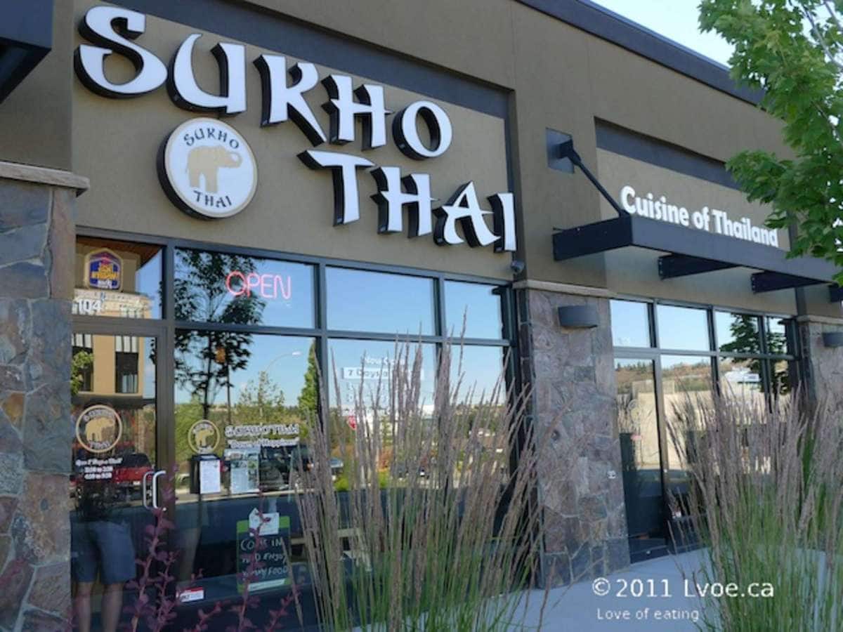 Menu of Sukho Thai, Central Okanagan, Kelowna