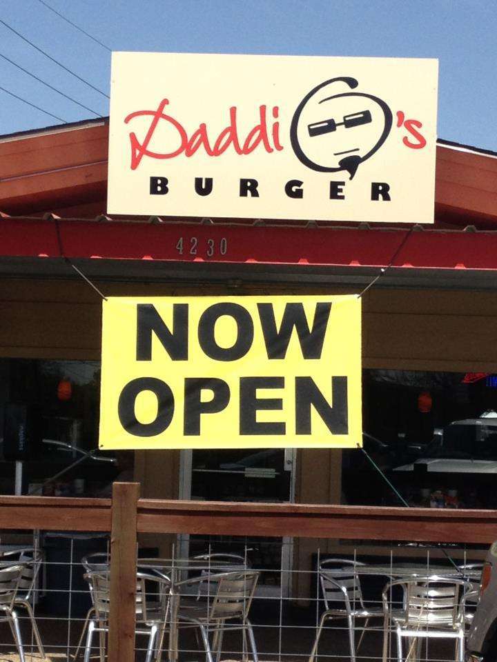 Menu of DaddiO's, Beaumont, Beaumont