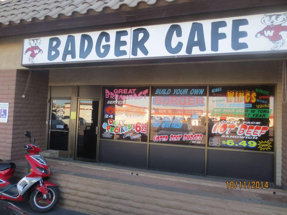 Menu of Badger Cafe, Paradise, Las Vegas