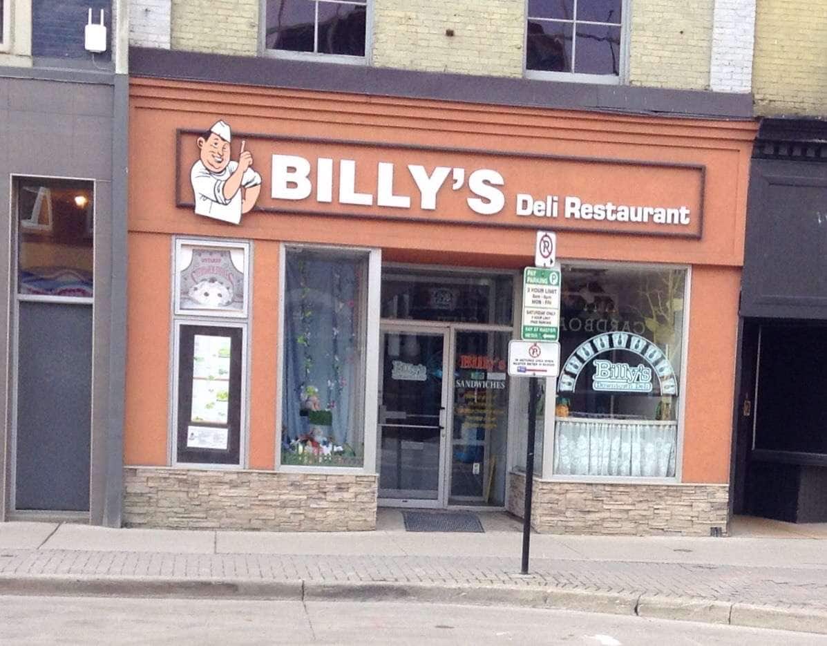 Menu of Billy's Downtown Deli, London, London